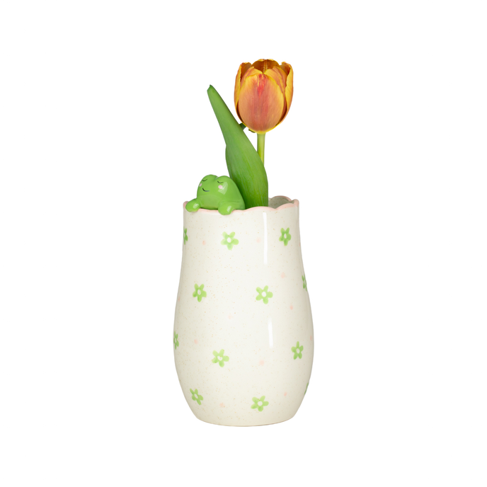 Vase peeking - Frog
