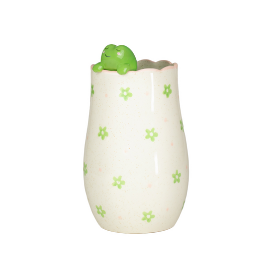 Vase peeking - Frog